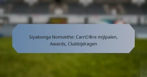 Siyabonga Nomvethe: Carrière mijlpalen, Awards, Clubbijdragen
